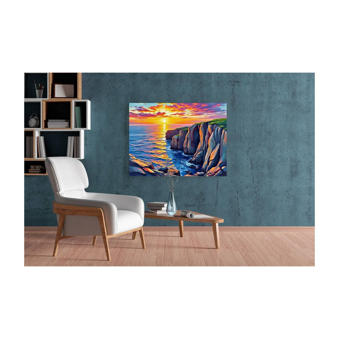 Sunset Coastal Scene Nature Art Print 43738 Visual Wall Art