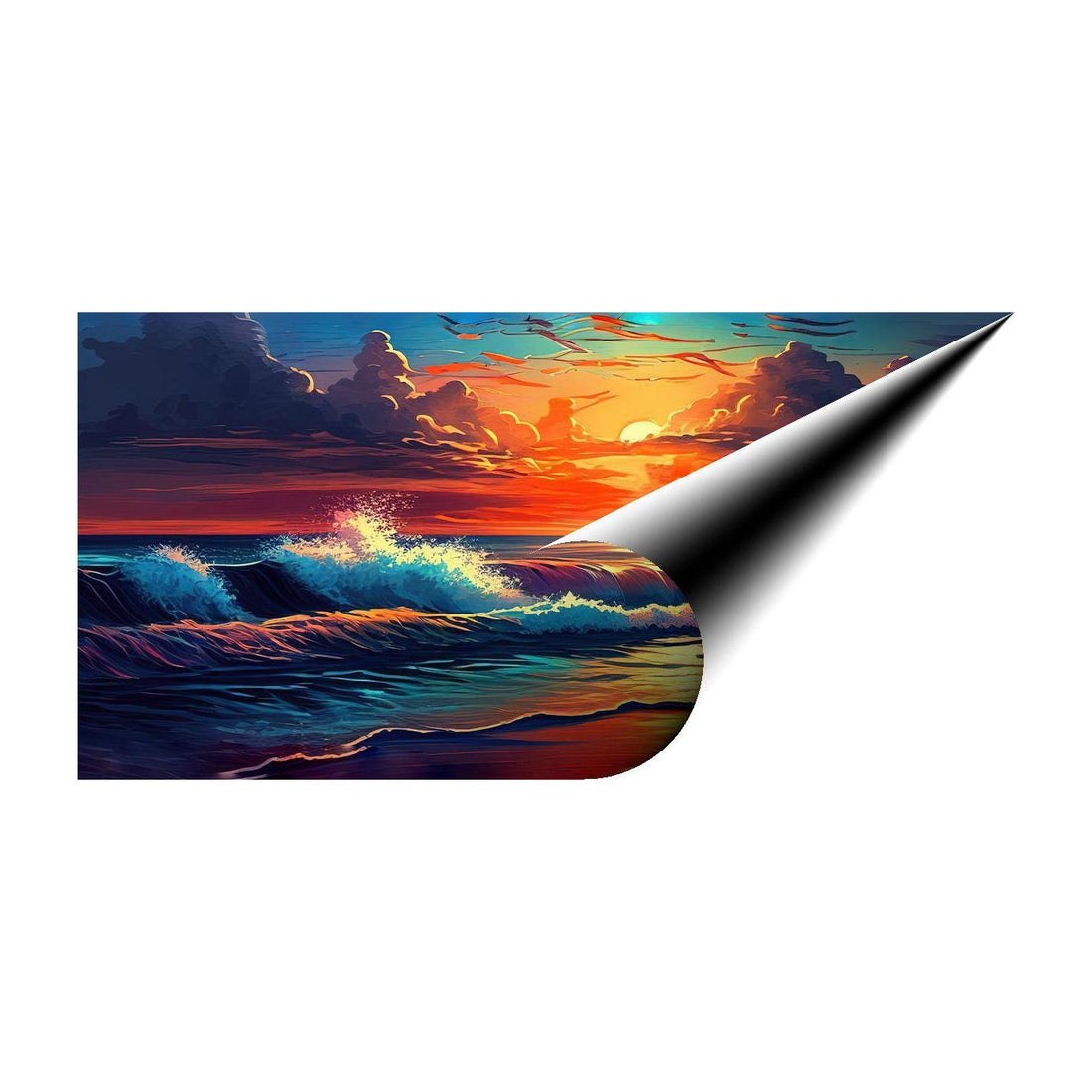 Sunset Visions, Sea Ocean Art Print 21802 Giclee Rolled Canvas Print Visual Wall Art