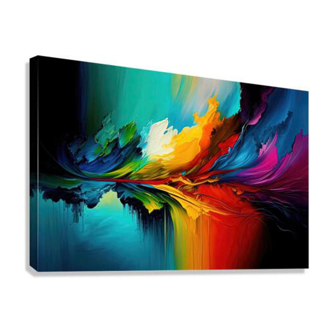 Swash Abstract, Splatter Art Print 32533 Giclée Stretched Canvas Print Visual Wall Art