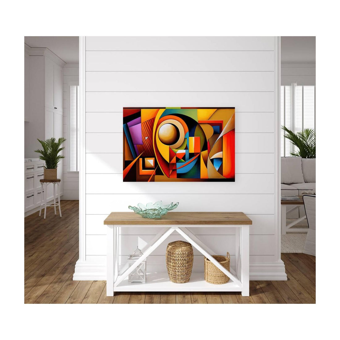 Symbolic Tribe, Abstract Art Print 32505 Visual Wall Art