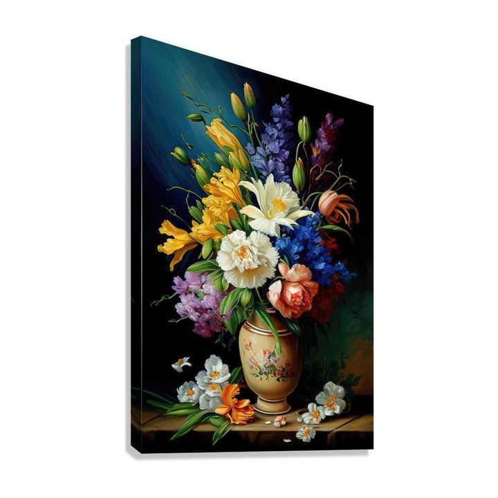 Tableau Of Flowers, Still Life Nature Art Print 23601 Giclée Stretched Canvas Print Visual Wall Art