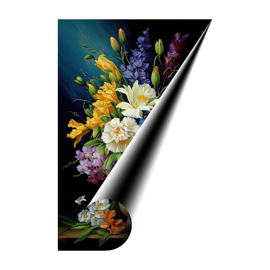 Tableau Of Flowers, Still Life Nature Art Print 23601 Giclee Rolled Canvas Print Visual Wall Art