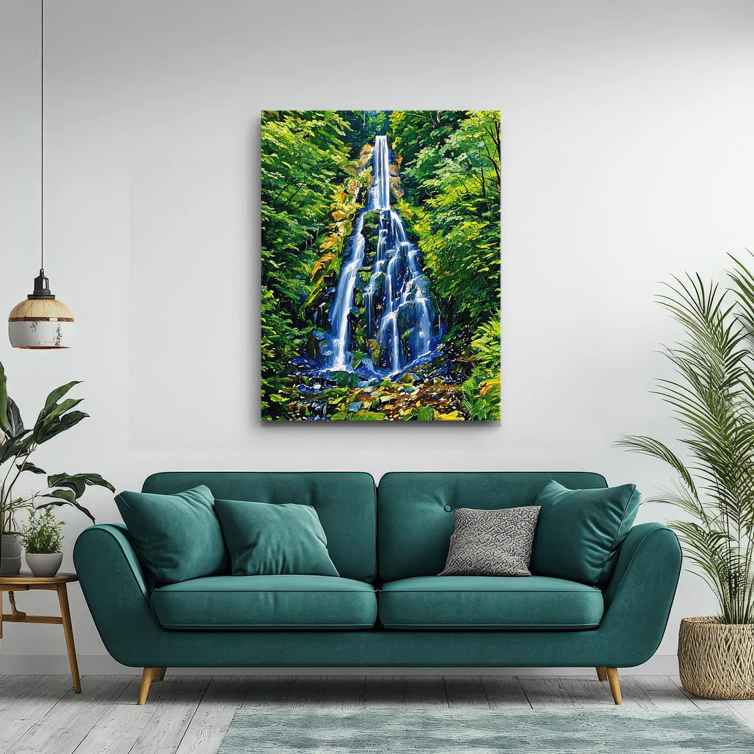 Tall Forest Waterfall Giclée Print 455004 Visual Wall Art AR3:4V-AR4:5V Giclée Print