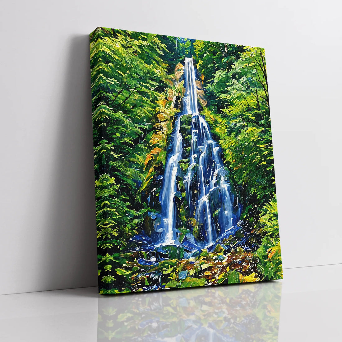 Tall Forest Waterfall Giclée Print 455004 Visual Wall Art AR3:4V-AR4:5V Giclée Print