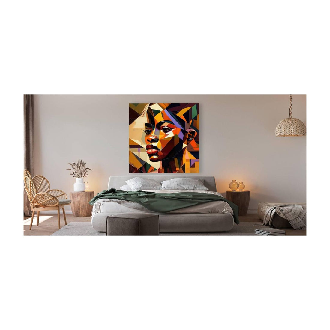 The Angel One, Ethnic Abstract Art Print 11142 Visual Wall Art