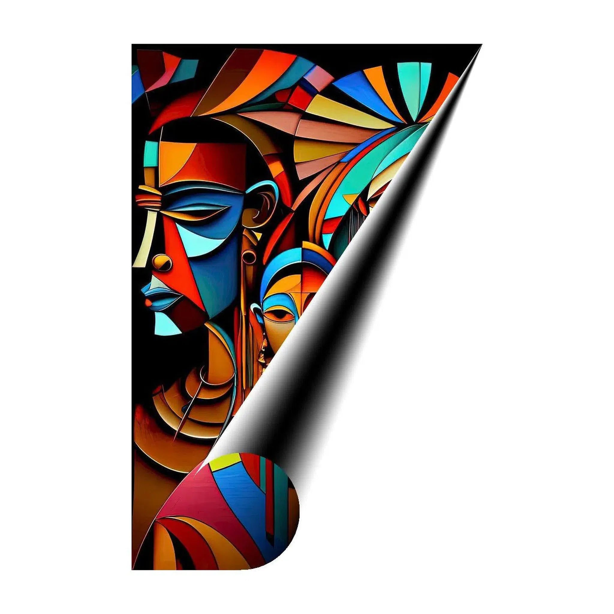 The Brave Moon Tribe, Ethnic Abstract Art Print 23170 Giclée Fine Art Matte Paper Print Visual Wall Art