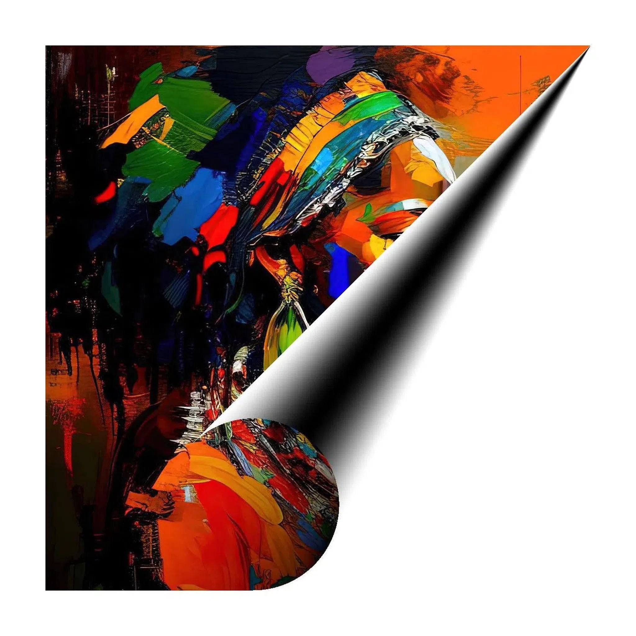 The Spirit Girl, Ethnic Abstract Art Print 11122 Giclée Fine Art Matte Paper Print Visual Wall Art