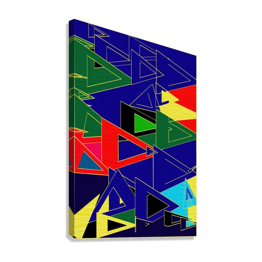 The Triangles Abstract Art Print 23118 Giclée Stretched Canvas Print Visual Wall Art