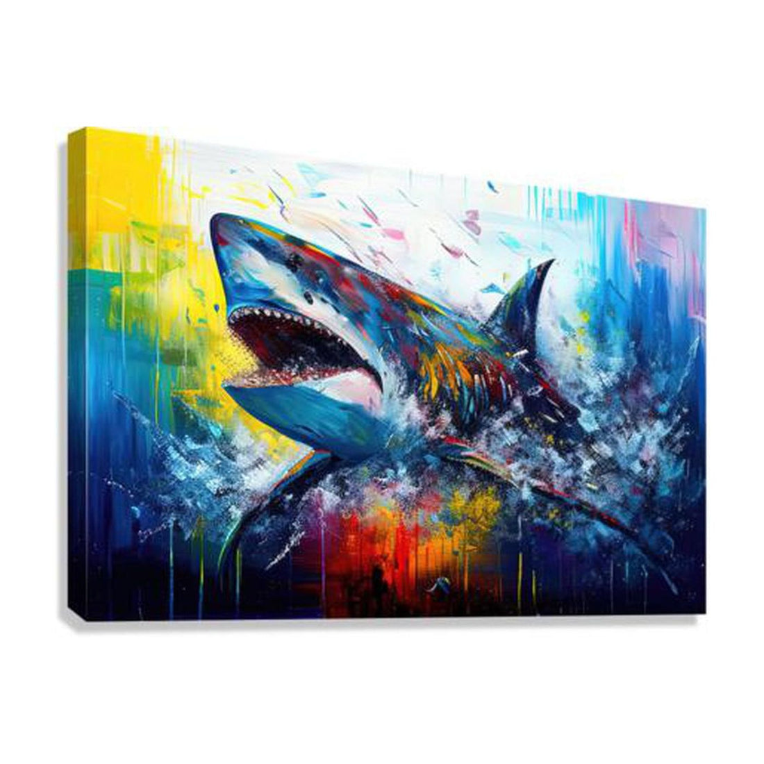 Thunniform Shark, Ocean Animal Art Print 32103 Giclée Stretched Canvas Print Visual Wall Art