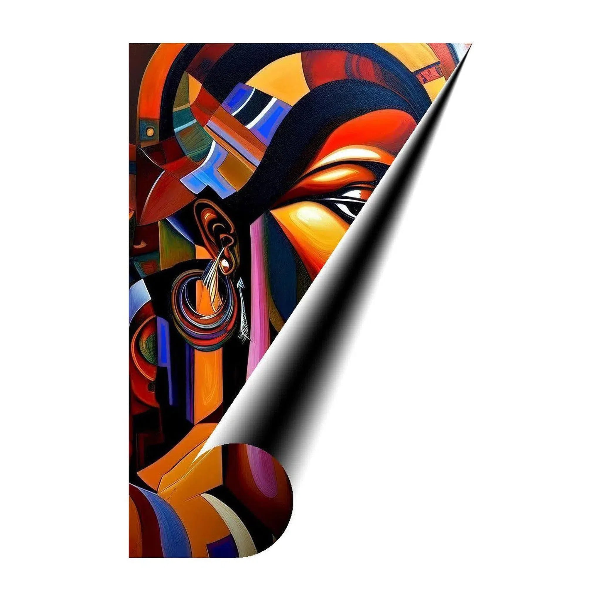 Traditional Ebony, Ethnic Abstract Art Print 23100 Giclée Fine Art Matte Paper Print Visual Wall Art