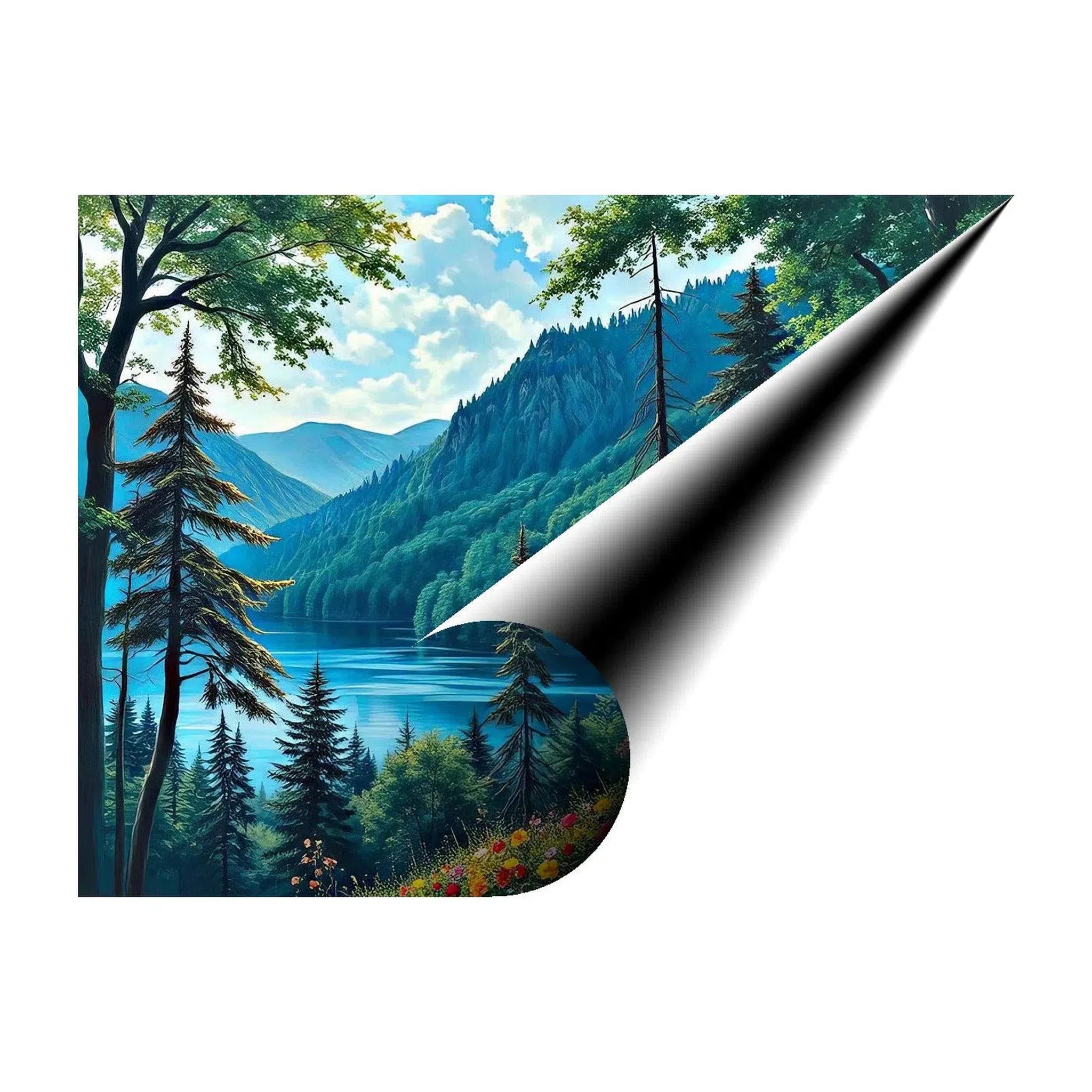 Tranquil Mountain Nature Art Print-43741 Giclée Fine Art Matte Paper Print Visual Wall Art