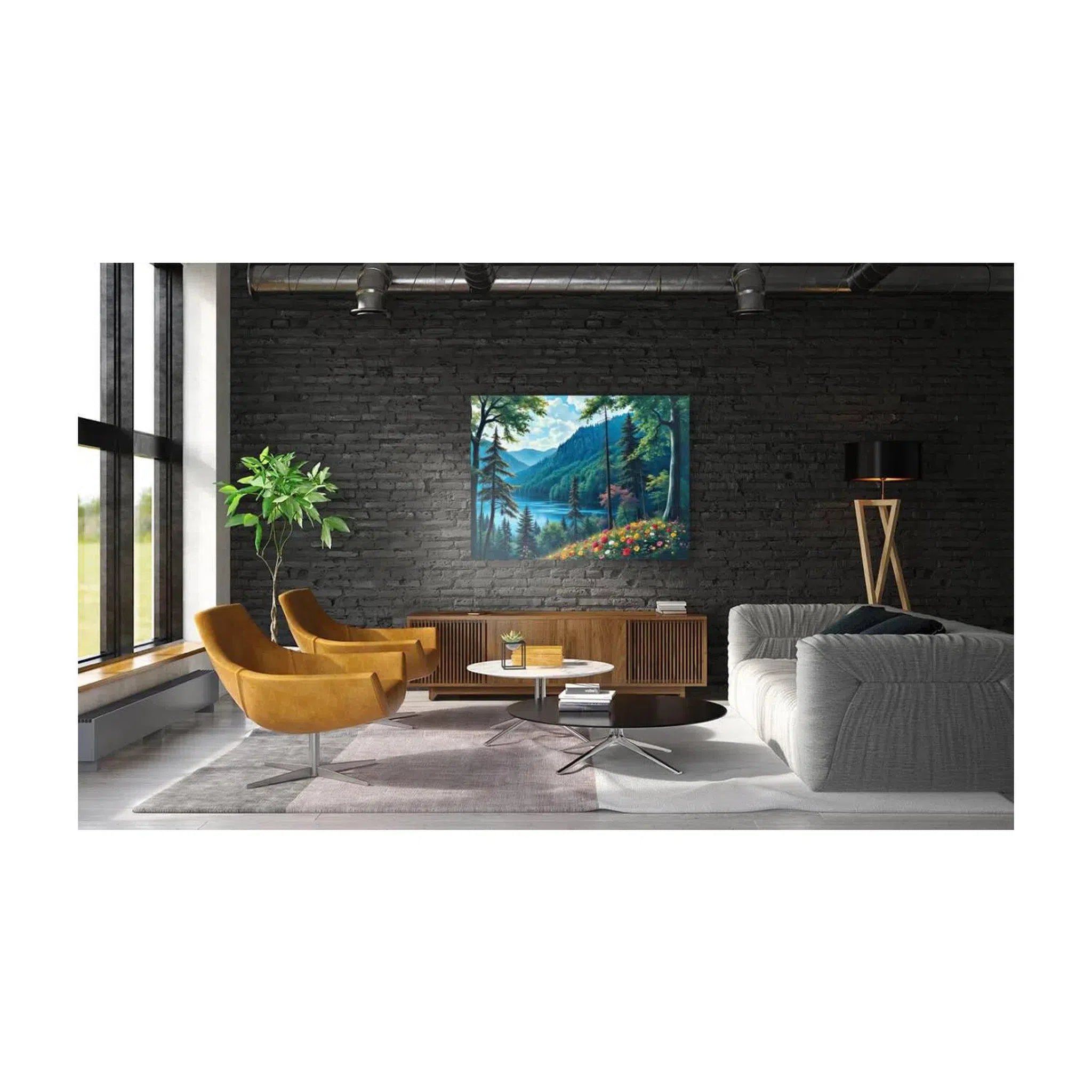 Tranquil Mountain Nature Art Print-43741 Visual Wall Art