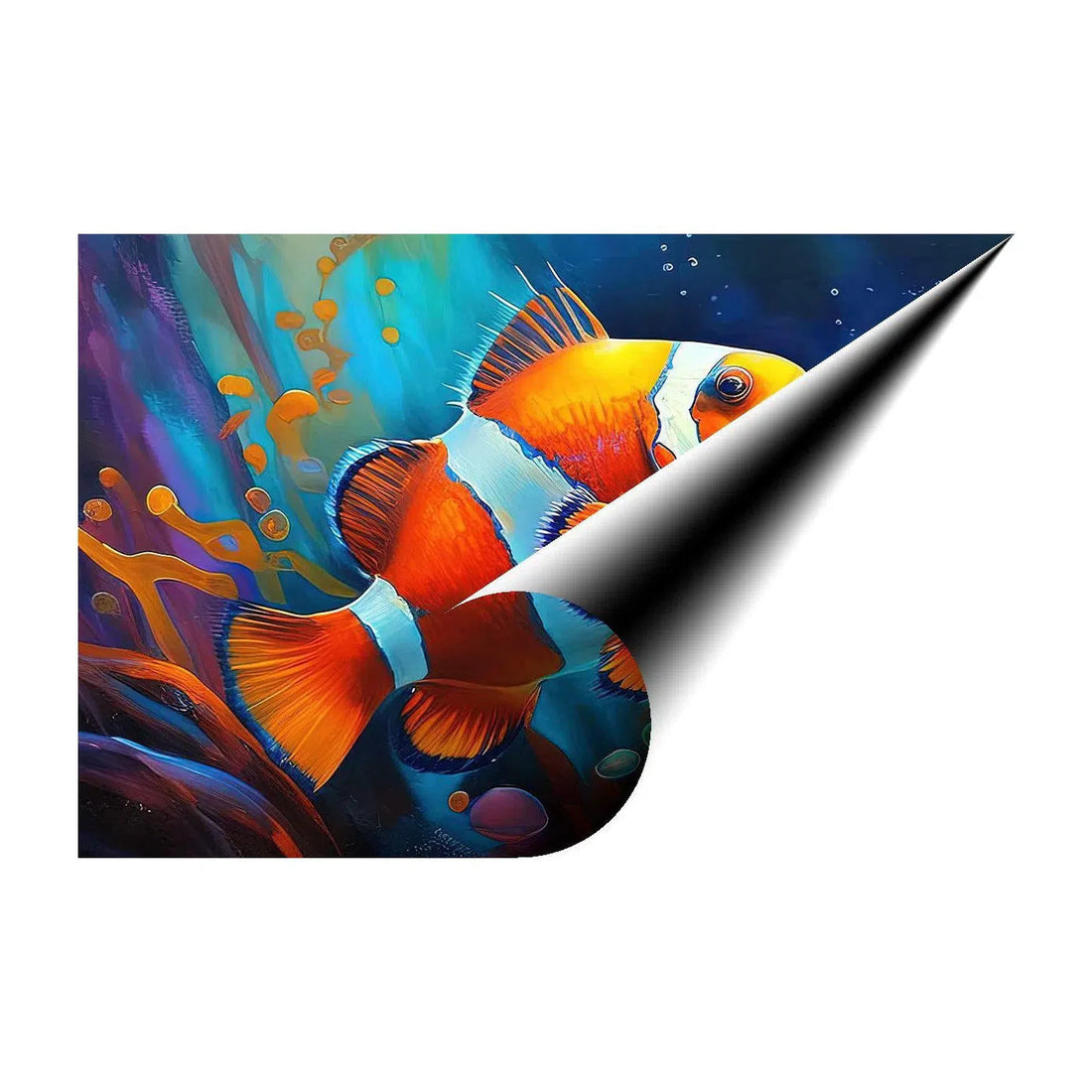 Tropical Clownfish, Ocean Sea Art Print 32201 Giclée Rolled Canvas Print Visual Wall Art