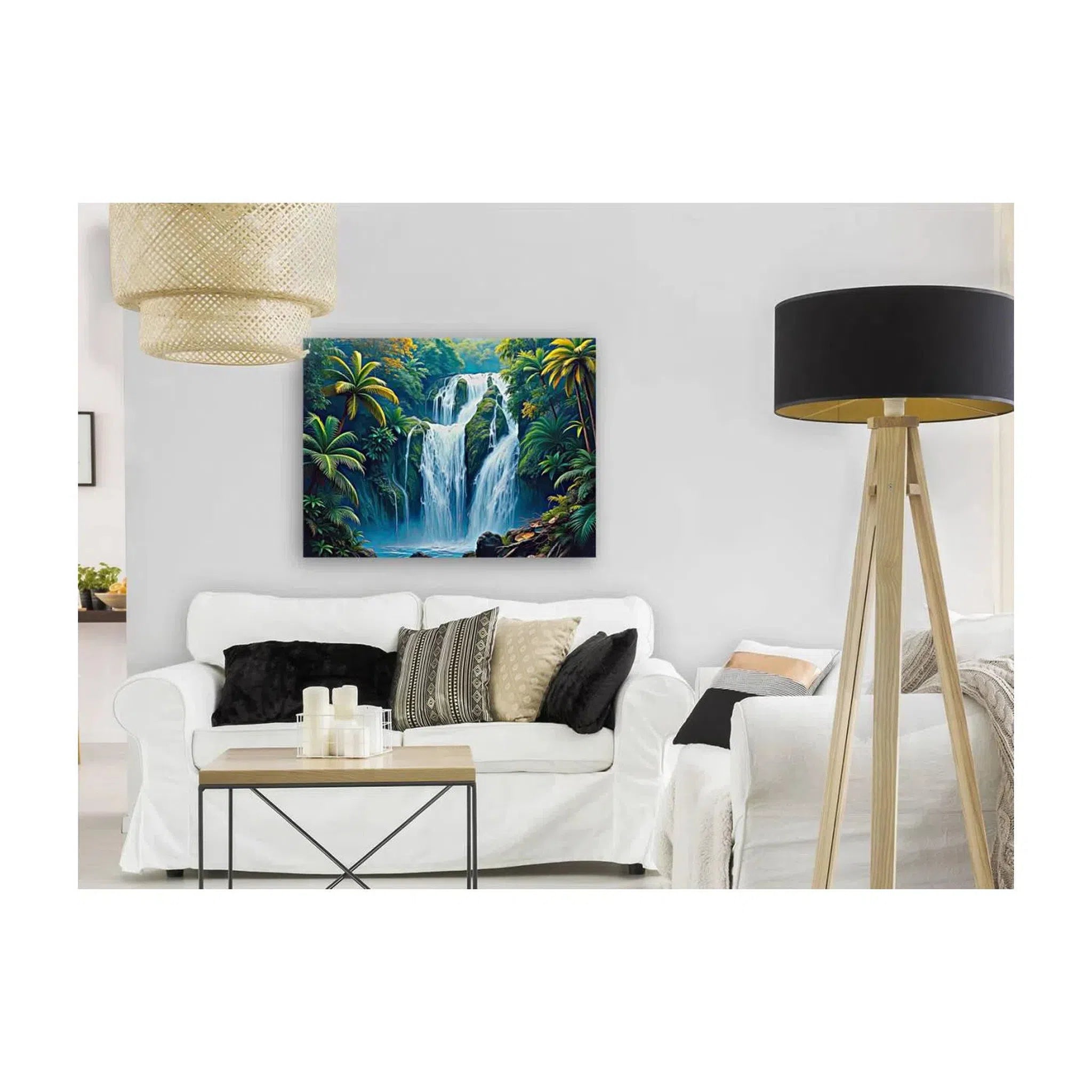 Tropical Waterfall Nature Art Print 43743 Visual Wall Art