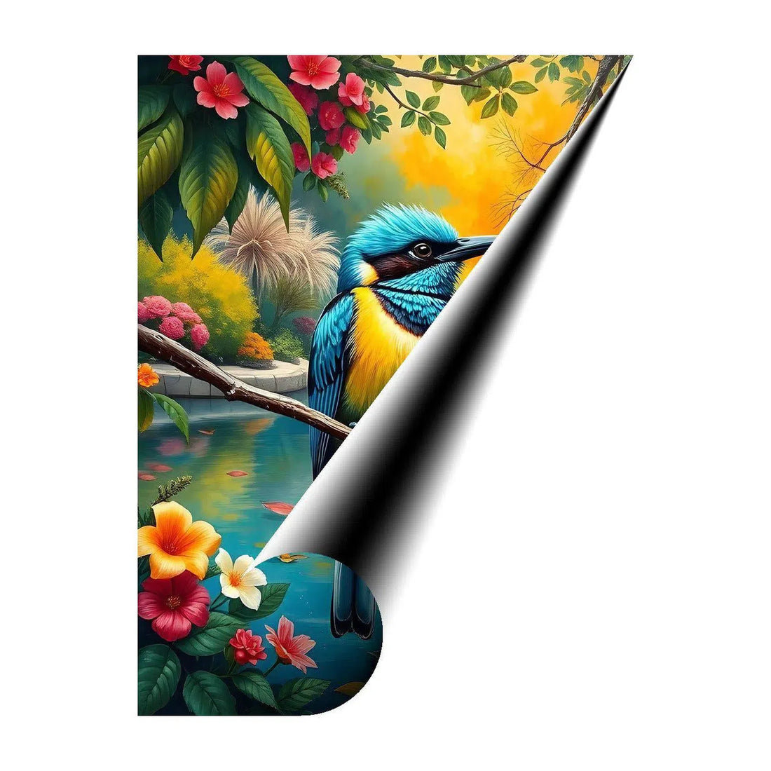 Turquoise Browed Motmot, Bird Art Print 34230 Giclée Rolled Canvas Print Visual Wall Art