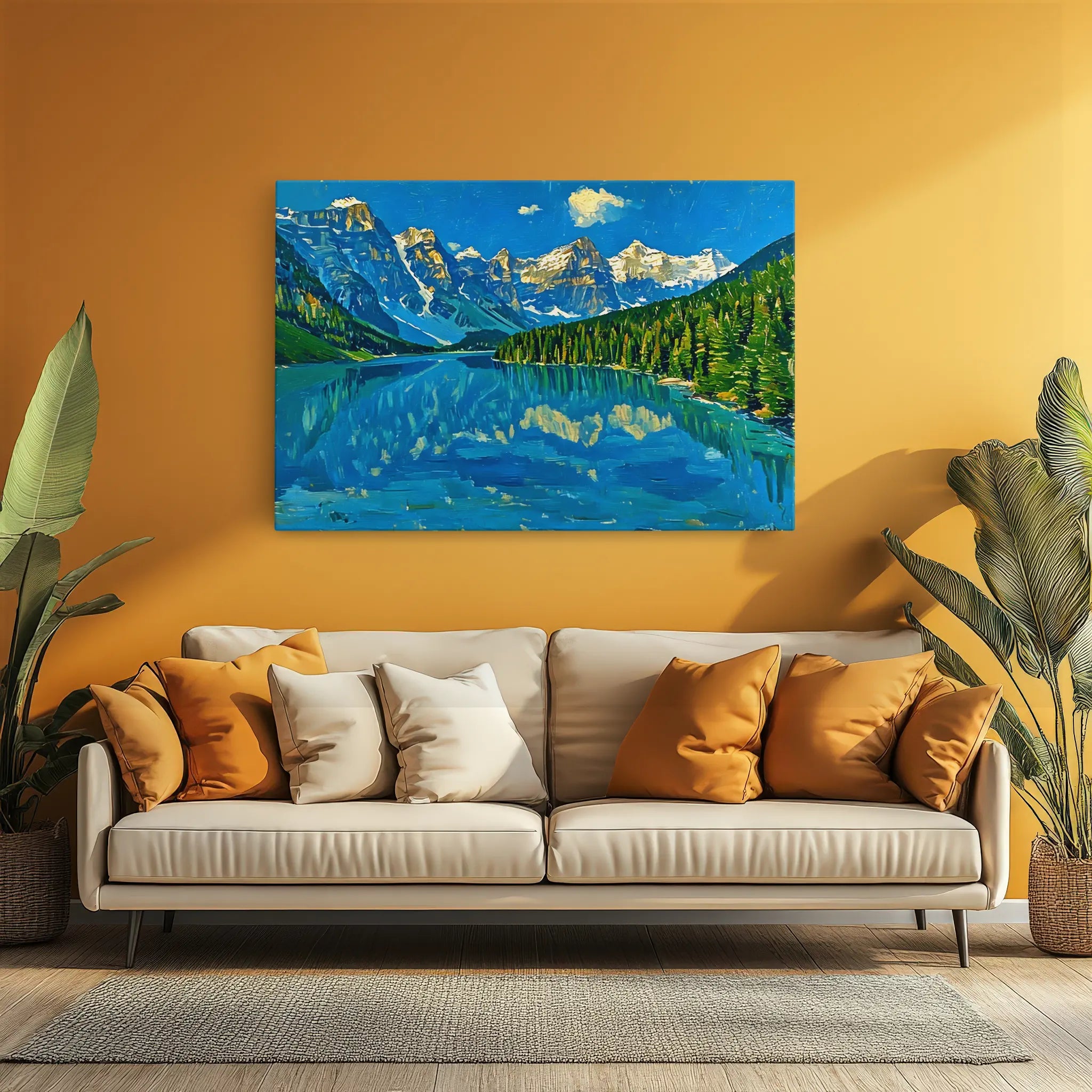 Turquoise Lake And Mountain Reflection Giclée Print 323044 Visual Wall Art AR3:2H Giclée Print