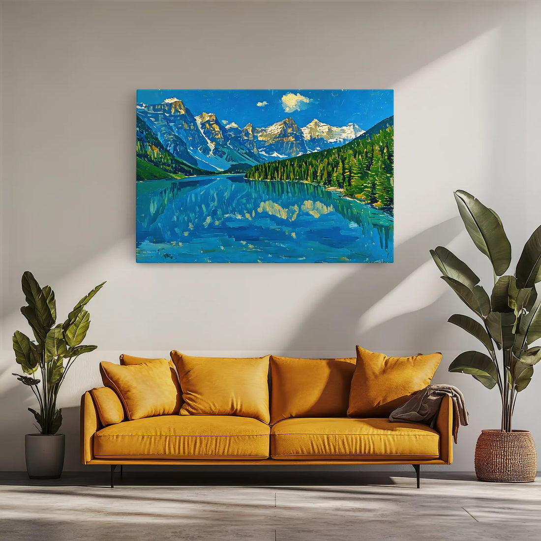 Turquoise Lake And Mountain Reflection Giclée Print 323044 Visual Wall Art AR3:2H Giclée Print