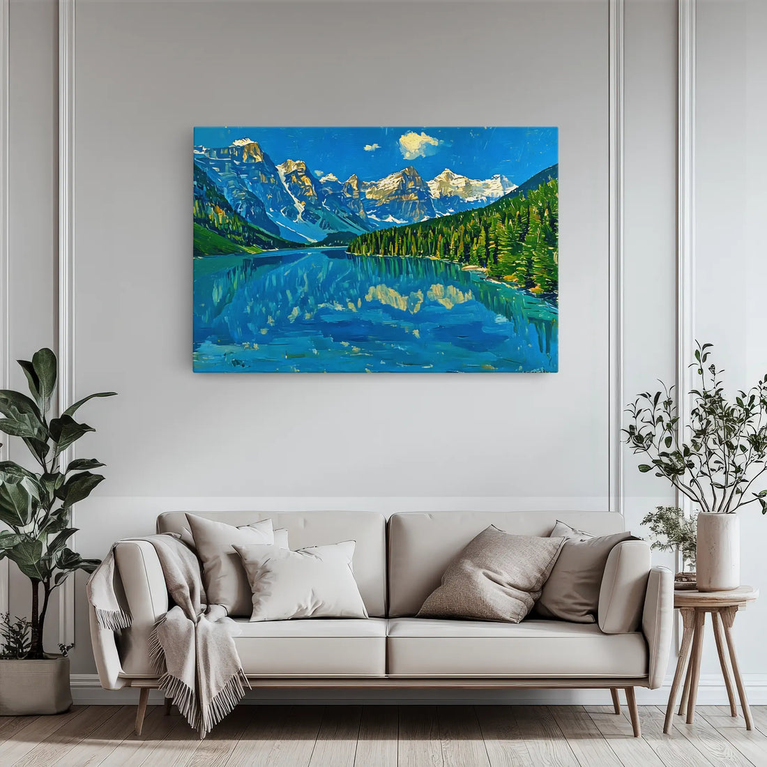 Turquoise Lake And Mountain Reflection Giclée Print 323044 Visual Wall Art AR3:2H Giclée Print