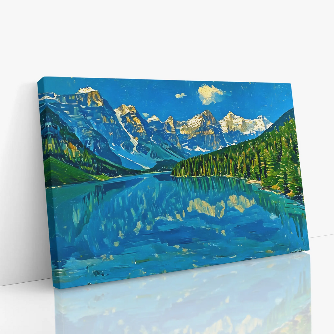 Turquoise Lake And Mountain Reflection Giclée Print 323044 Visual Wall Art AR3:2H Giclée Print