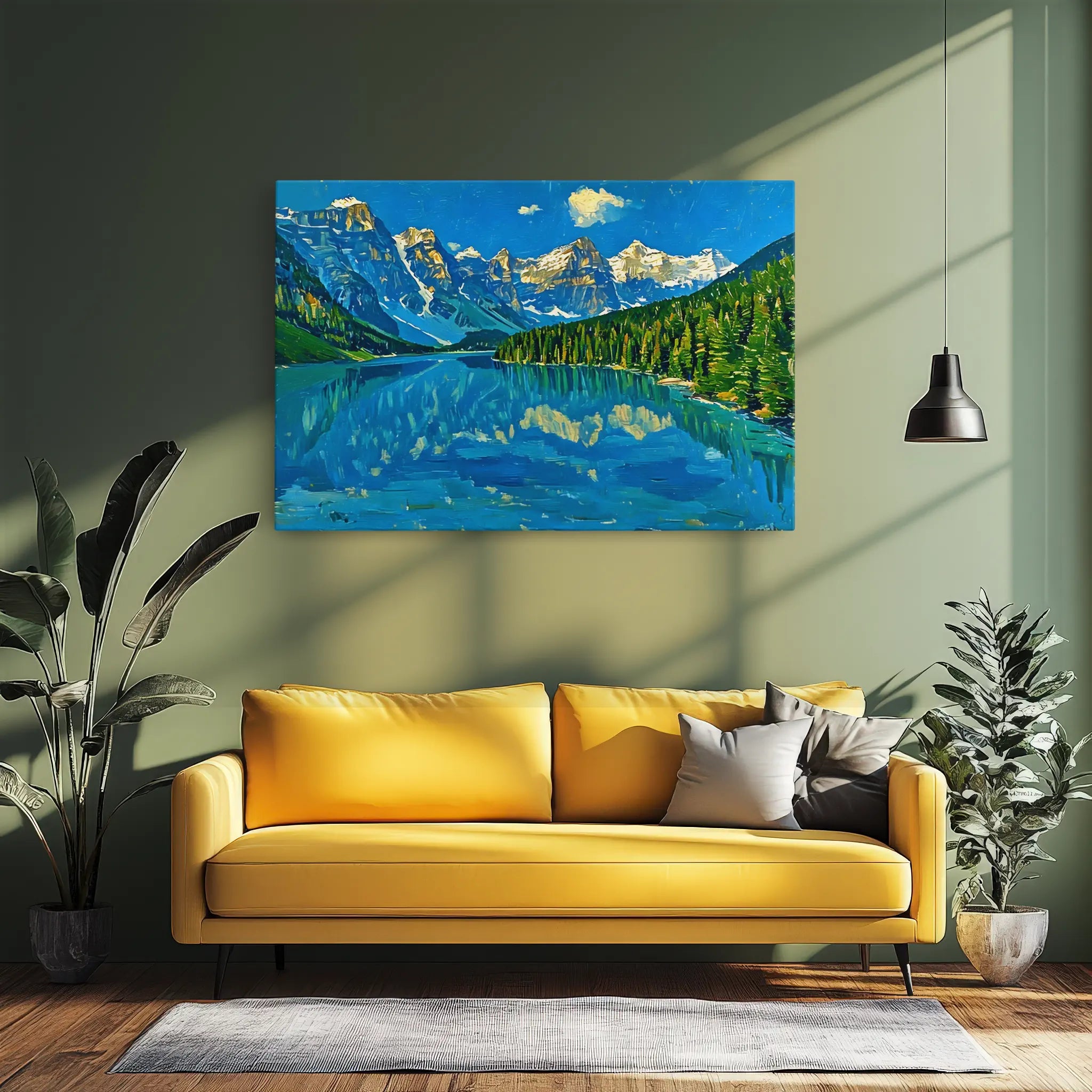 Turquoise Lake And Mountain Reflection Giclée Print 323044 Visual Wall Art AR3:2H Giclée Print