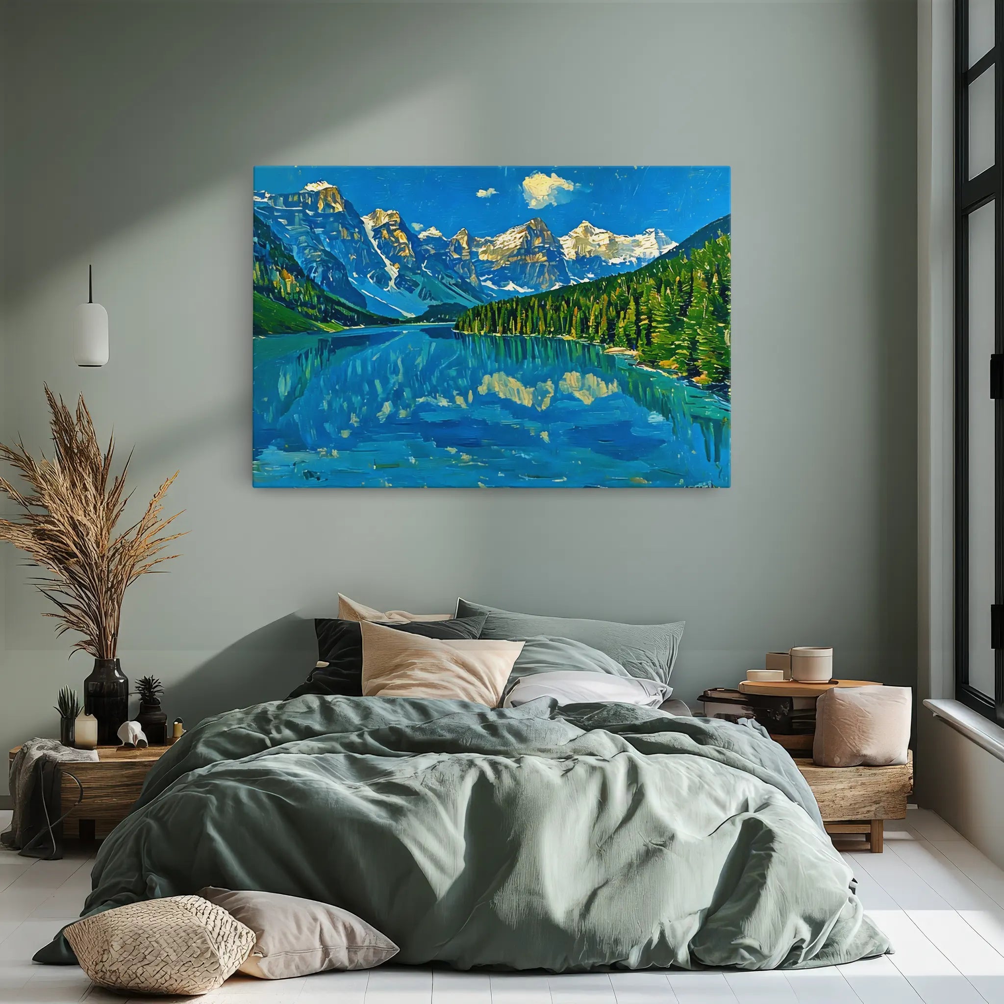 Turquoise Lake And Mountain Reflection Giclée Print 323044 Visual Wall Art AR3:2H Giclée Print
