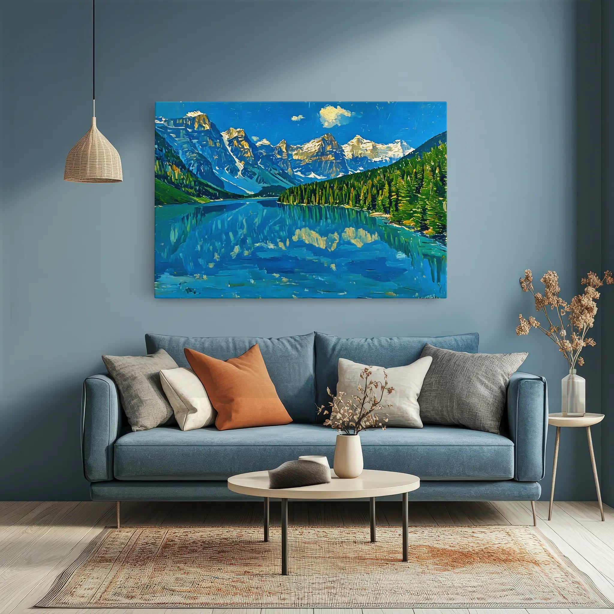 Turquoise Lake And Mountain Reflection Giclée Print 323044 Visual Wall Art AR3:2H Giclée Print