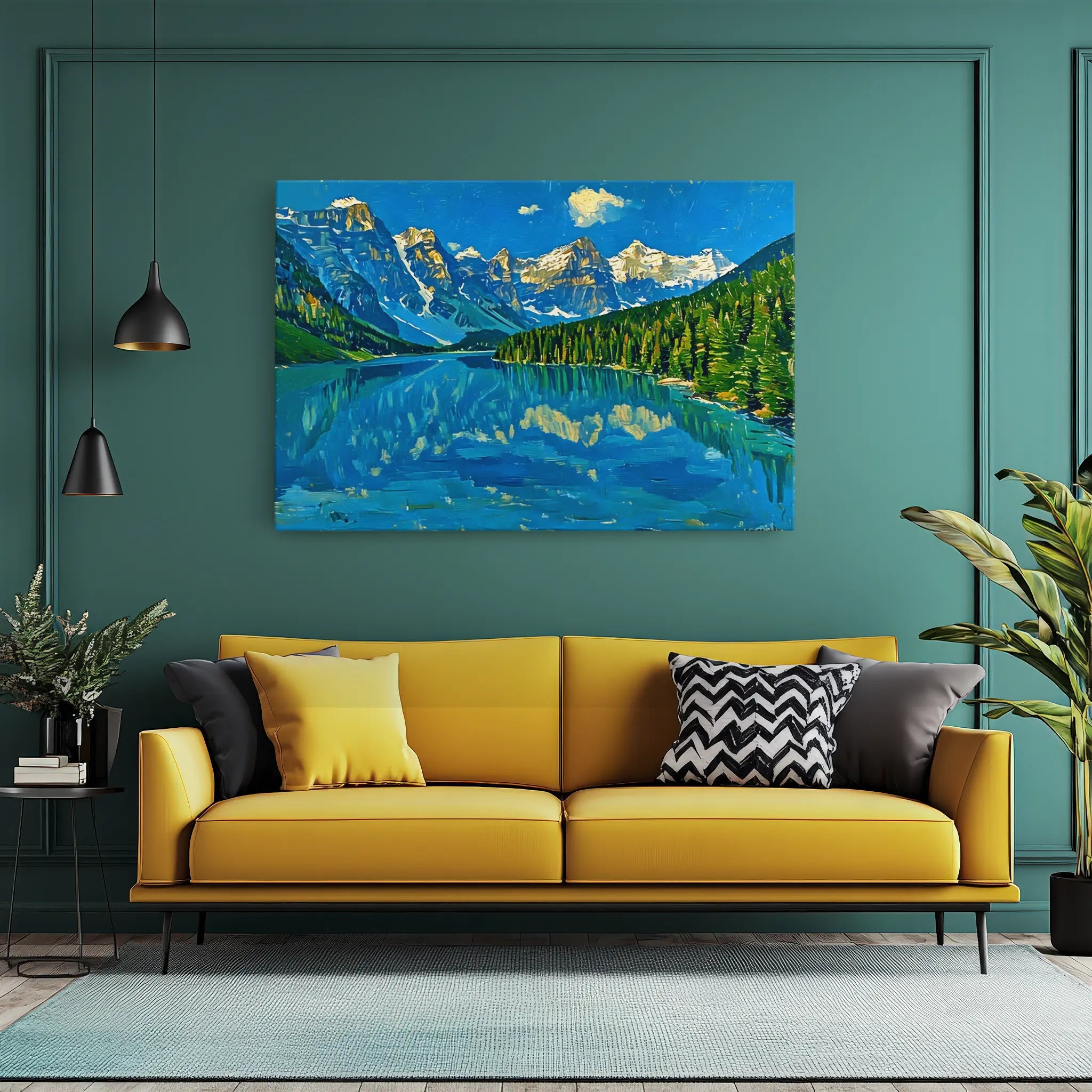 Turquoise Lake And Mountain Reflection Giclée Print 323044 Visual Wall Art AR3:2H Giclée Print