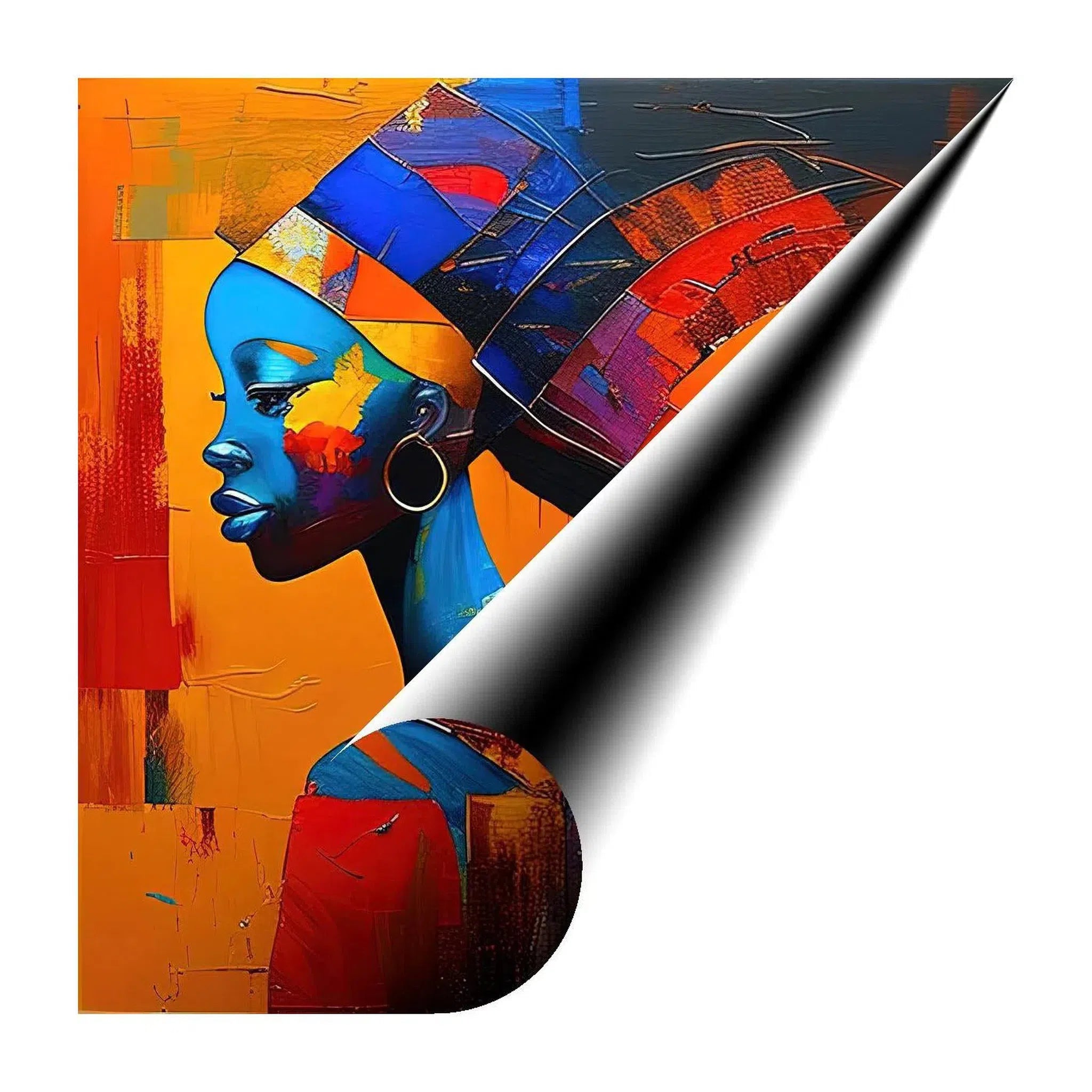 Tween Sisters, Ethnic Abstract Art Print 11119 Giclée Fine Art Matte Paper Print Visual Wall Art