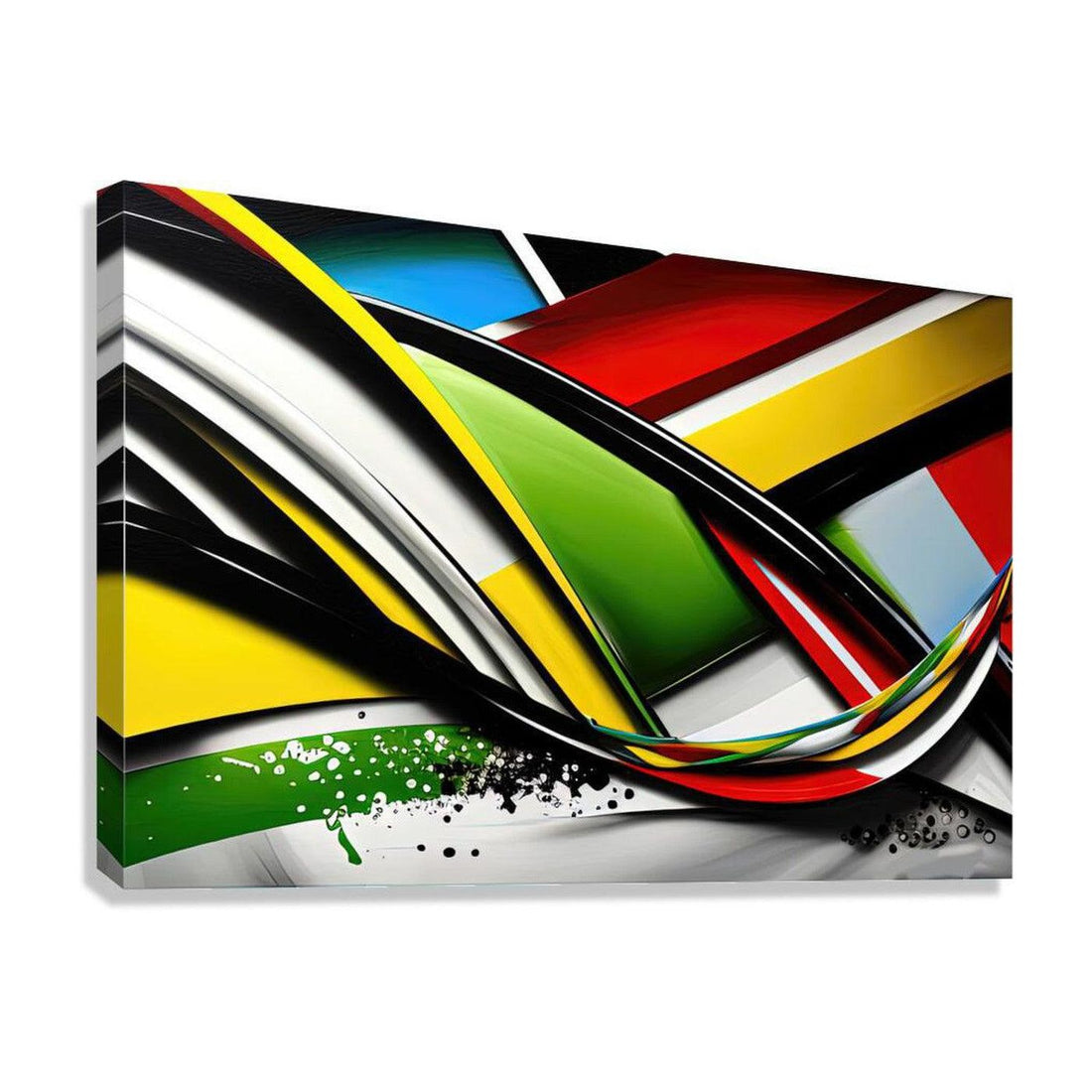 Twisted, Abstract Art Print 32824 Giclée Stretched Canvas Print Visual Wall Art