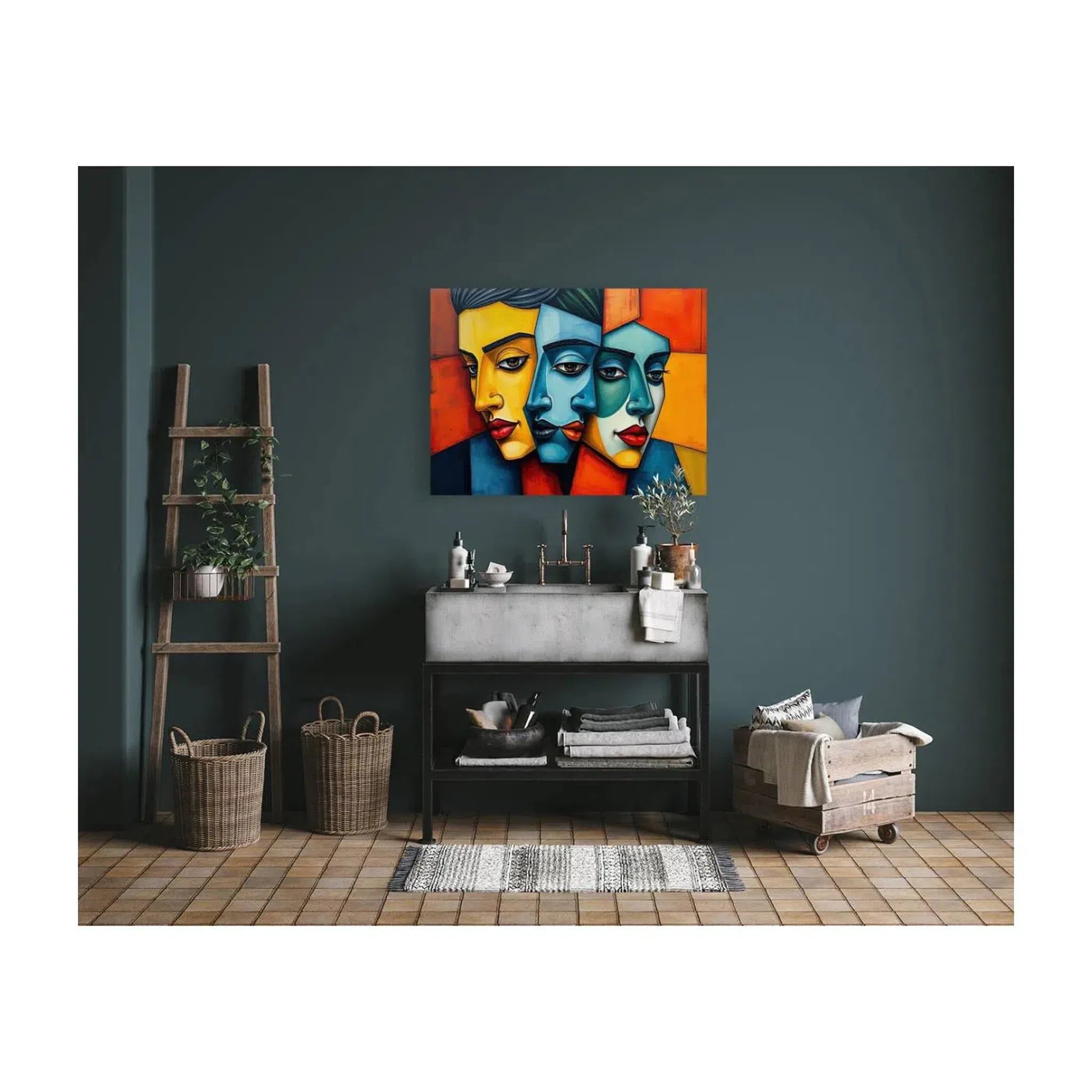 Twosome, Abstract Art Print 43631 Visual Wall Art
