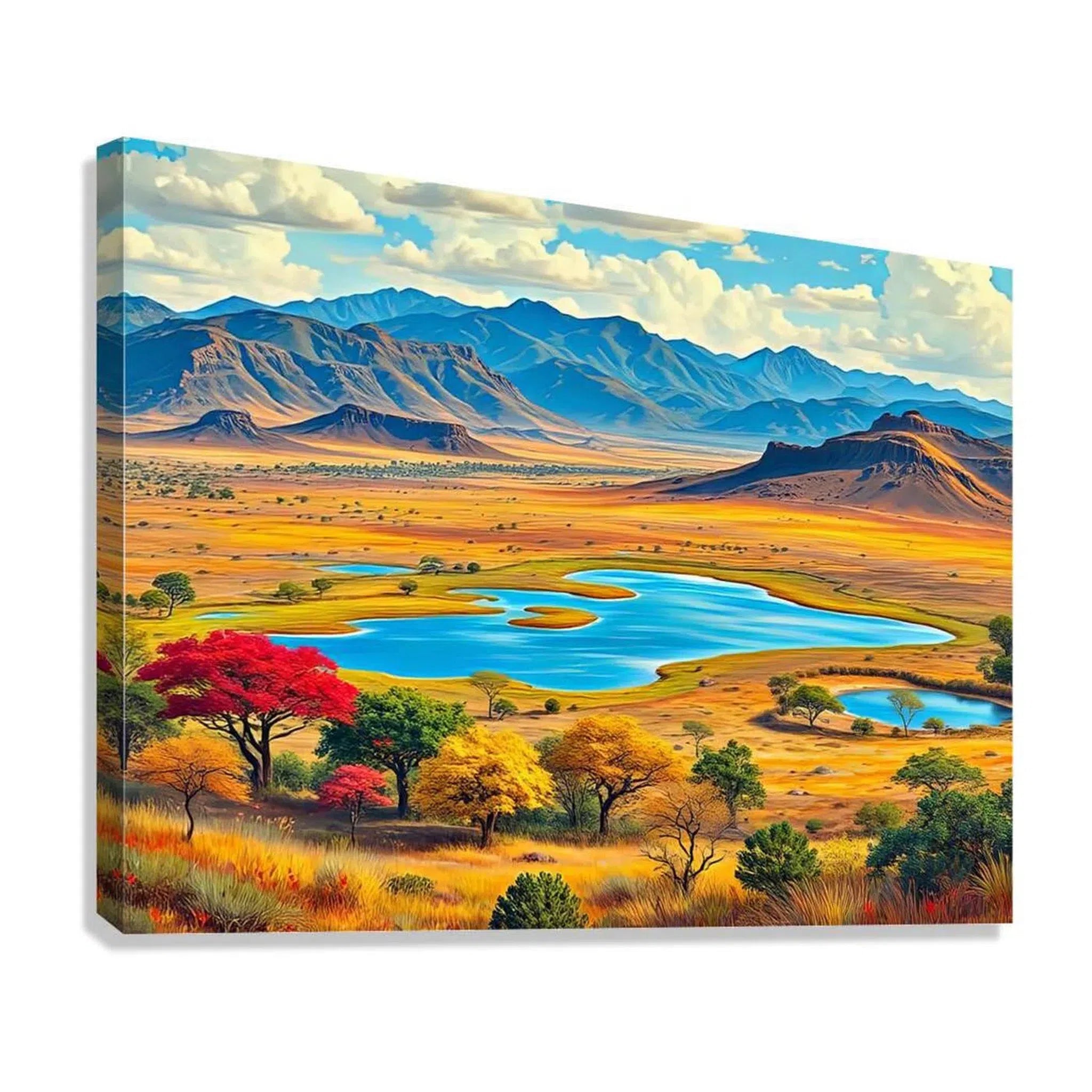 Vast Colorful Landscape Nature Art Print 43746 Giclée Stretched Canvas Print Visual Wall Art