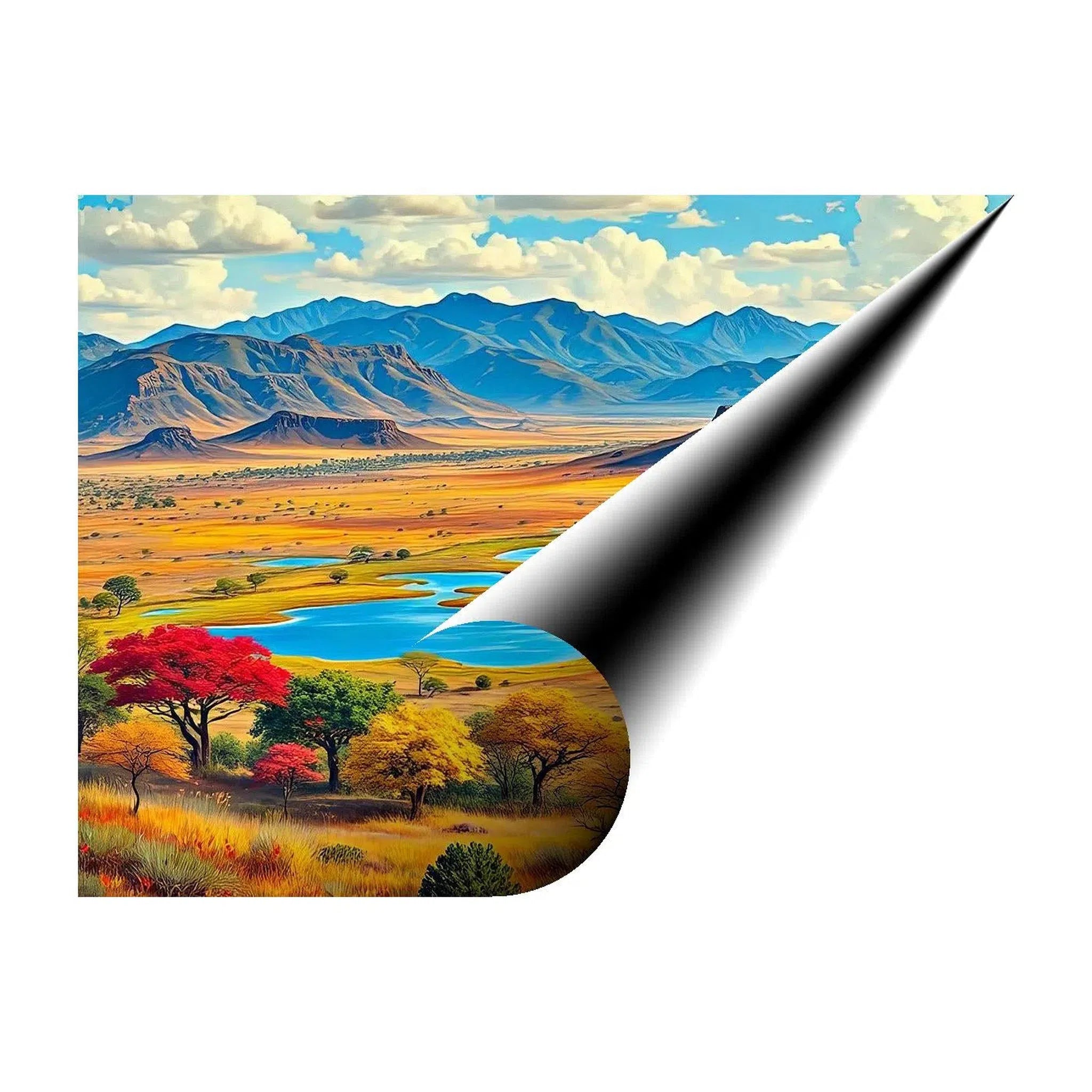 Vast Colorful Landscape Nature Art Print 43746 Giclée Fine Art Matte Paper Print Visual Wall Art