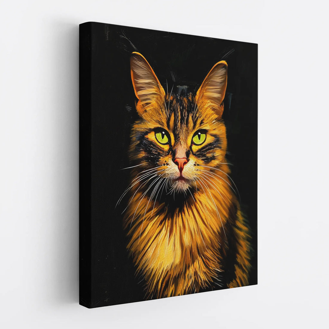 Verdant-Eyed Tabby Cat Giclée Print 456057 Visual Wall Art AR3:4V-AR4:5V Giclée Print