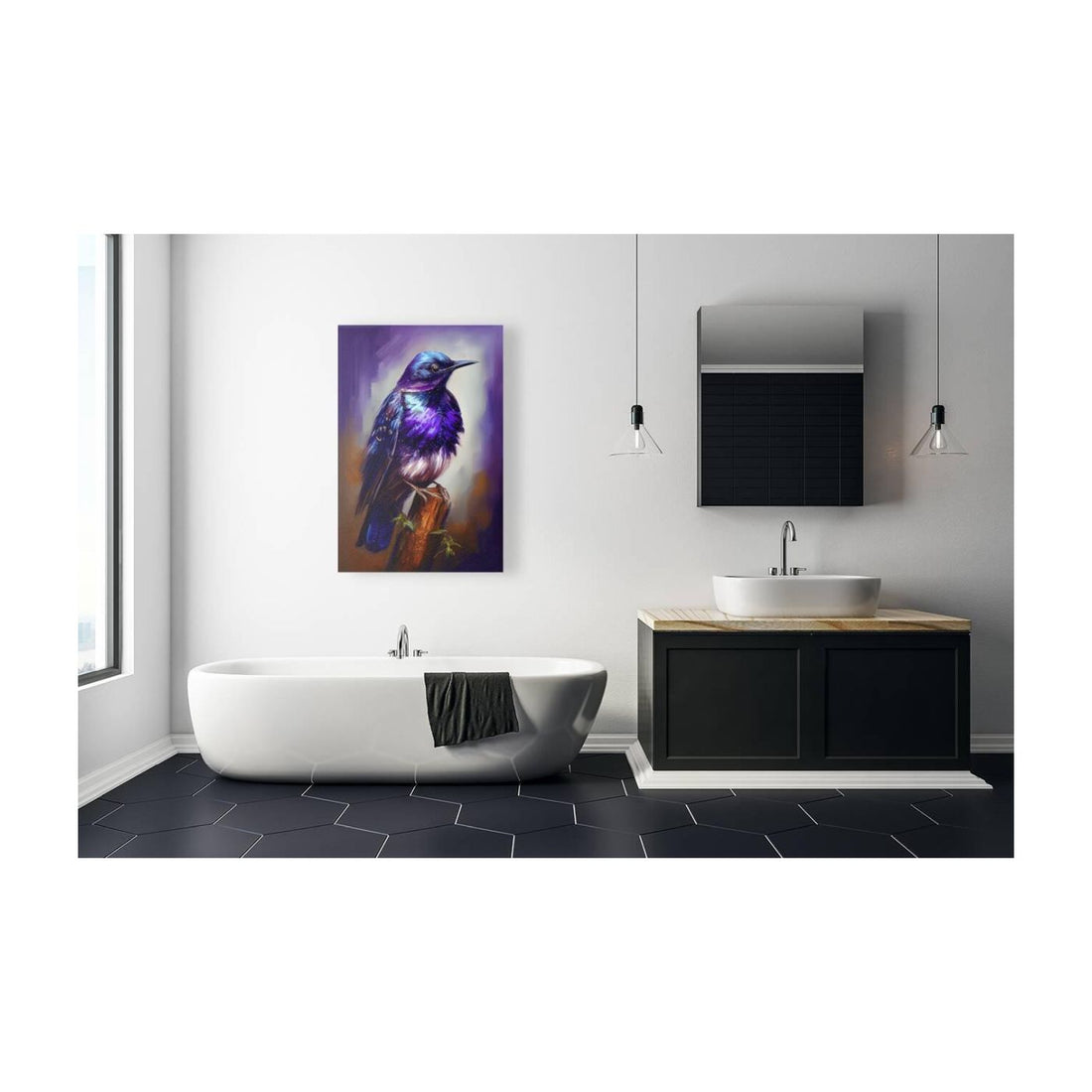 Violet Backed Starling,Cinnyricinclus, Bird Art Print 23301 Visual Wall Art