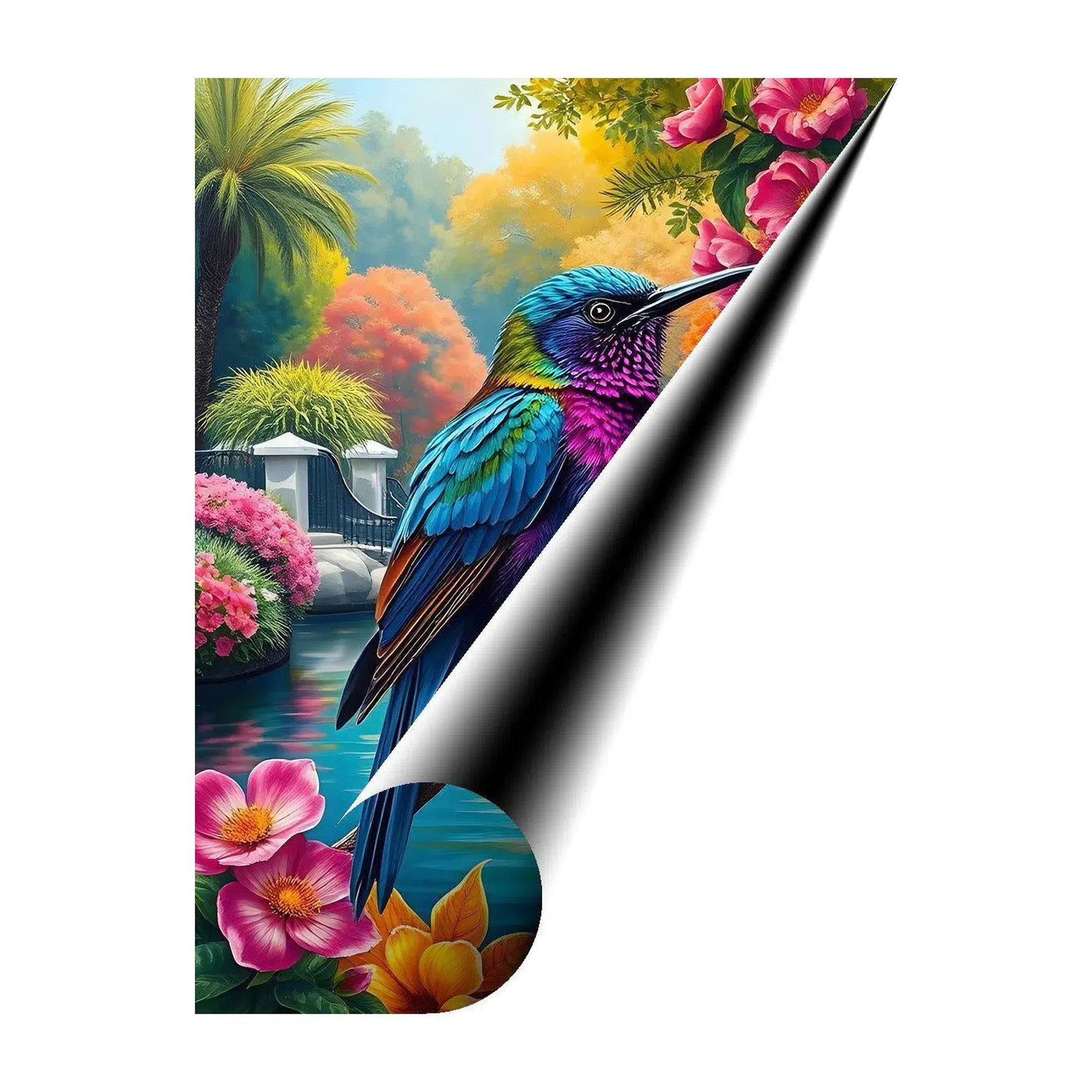 Violet Sabrewing Campylopterus, Bird Art Print 34200 Giclée Rolled Canvas Print Visual Wall Art