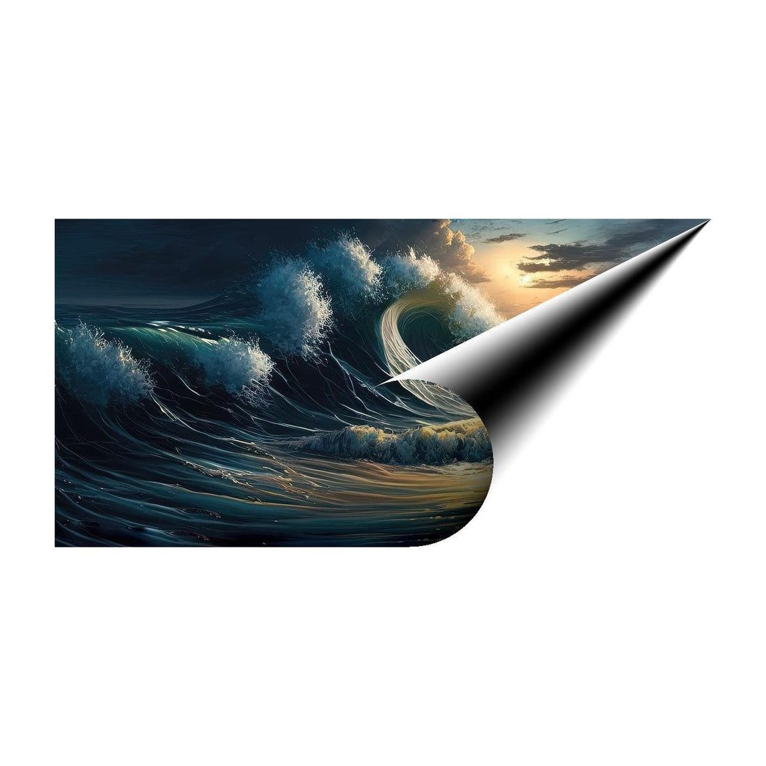 Wave Wonders Sea, Ocean Art Print 21805 Giclee Rolled Canvas Print Visual Wall Art