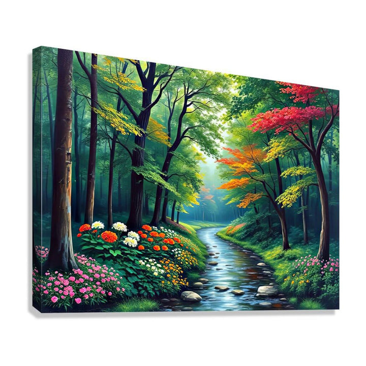 Winding Creek Nature Art Print 43752 Giclée Stretched Canvas Print Visual Wall Art