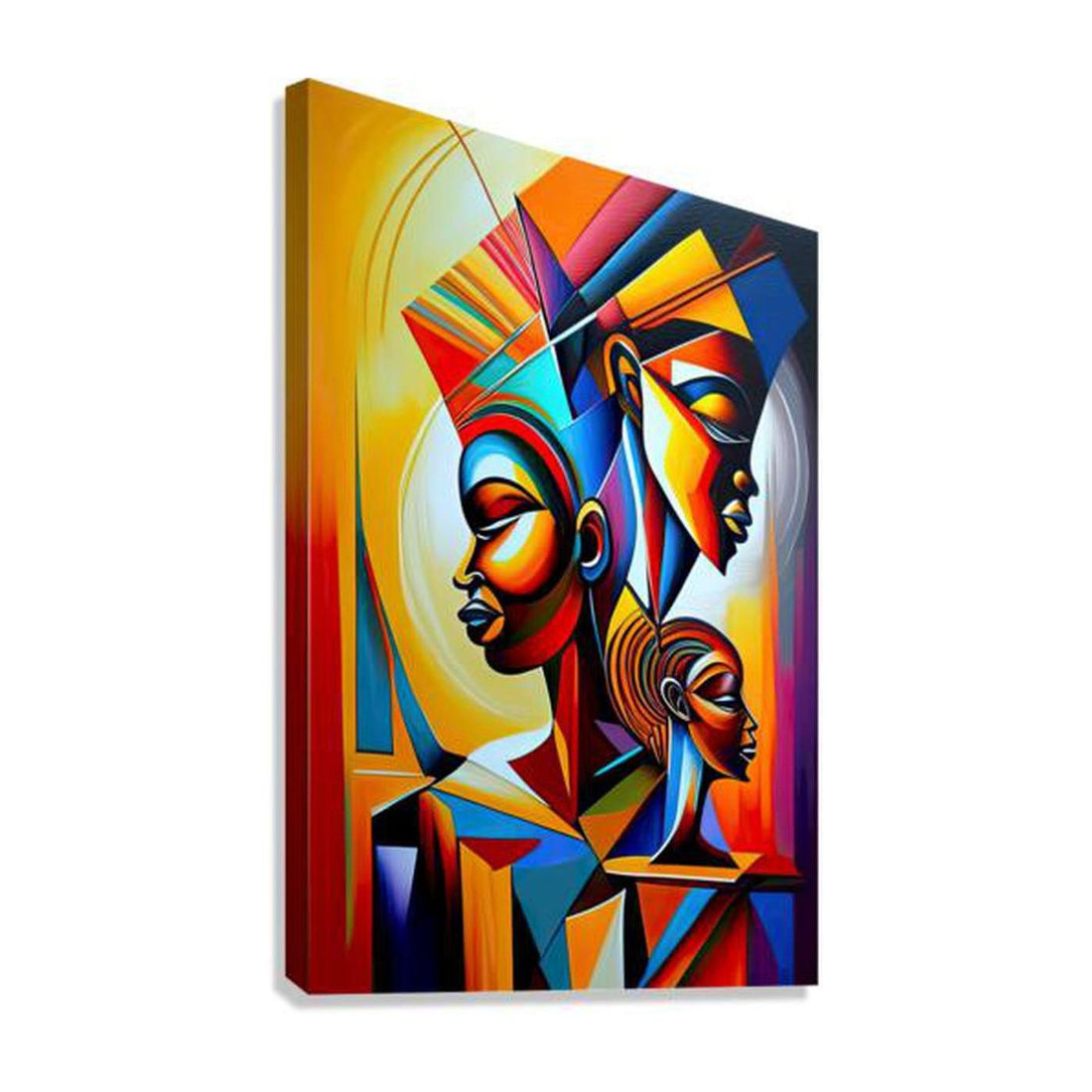 Yeoman Girls, Ethnic Abstract Art Print 23159 Giclée Stretched Canvas Print Visual Wall Art